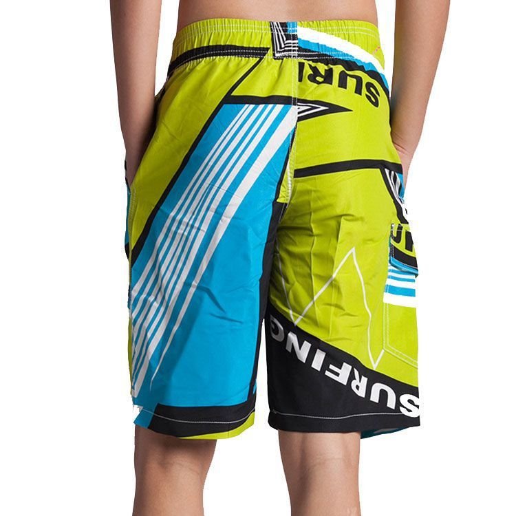 Men Color Blocking Loose Casual Beach Shorts