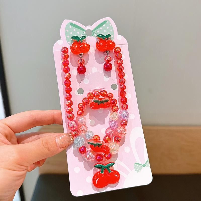 Kids Girls Cute Sweet Fruit Acrylic Jewelry Set