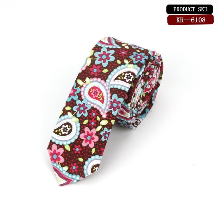 Men Classic Flower And Paisley Printed All-match Tie