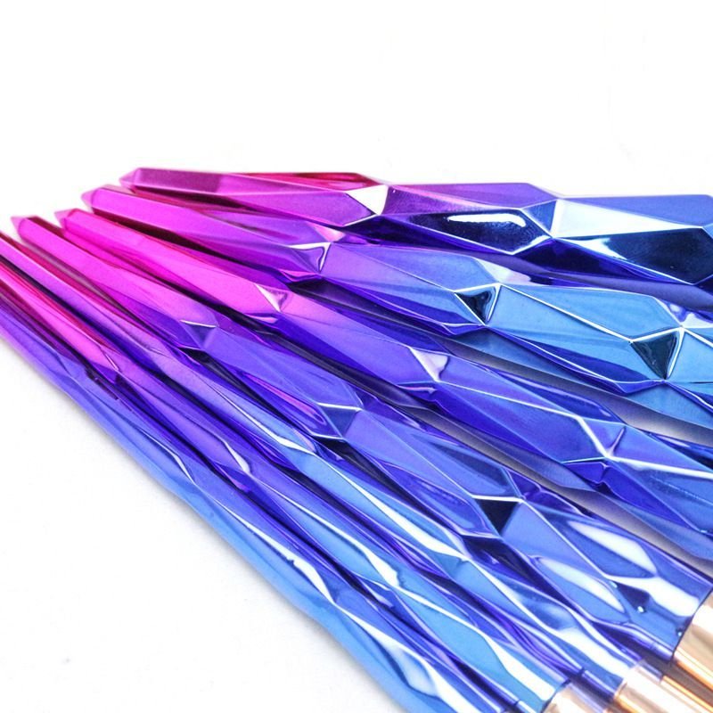 7pcs/set Colorful Gradient Diamond Unicorn Makeup Brushes