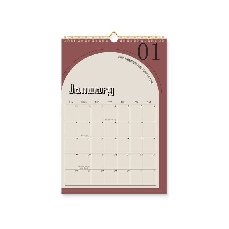 2025 English Calendar Home Desktop Agenda Yo Coil Calendar