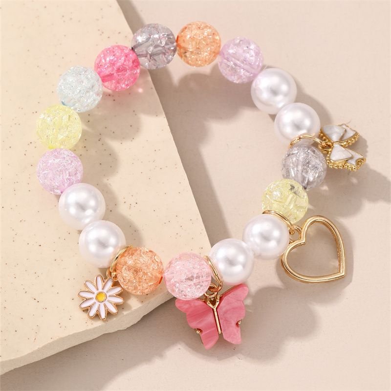 Kids Girls Cute Sweet Butterfly Heart Flower Bracelet