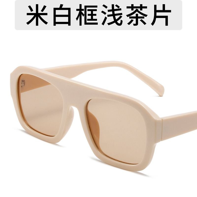 Personalized Marble Grey Square Plastic Sunglasses