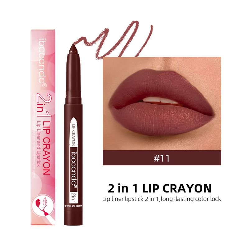 Ibcccndc Women Long-Lasting Waterproof Matte Rotating Lip Liner