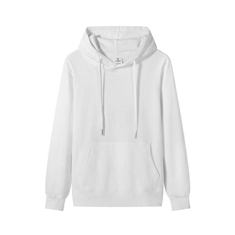 Custom Logo 300g 100% Cotton Unisex Casual Solid Color Basic Hoodie