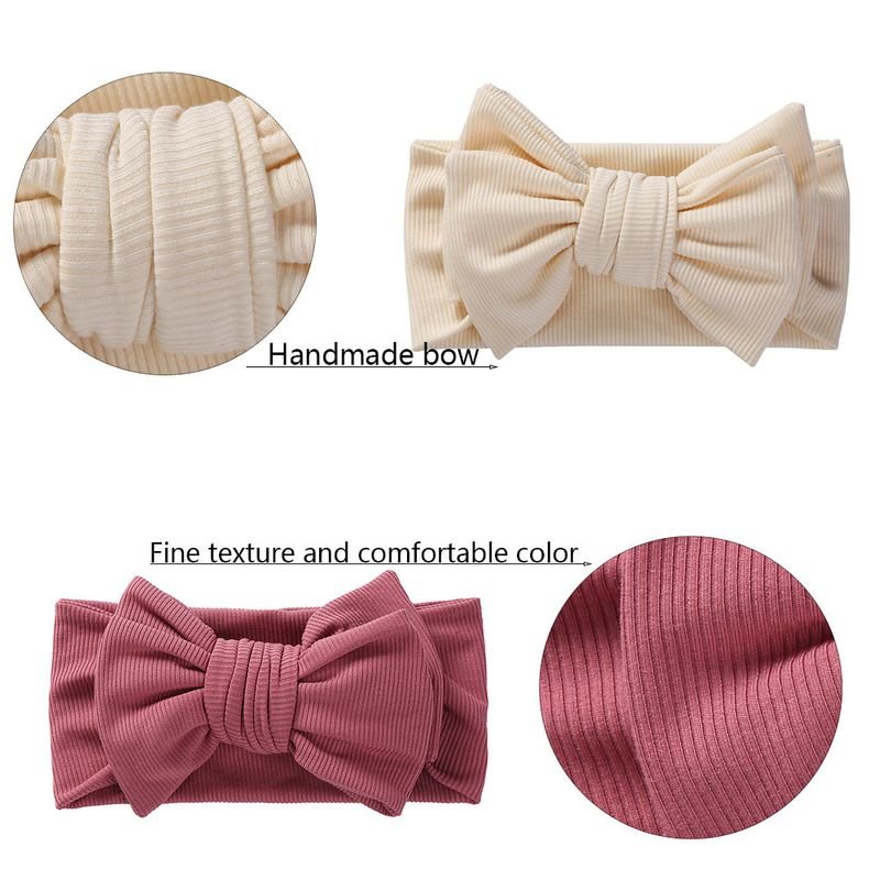 Kids Girls Cute Sweet Solid Color Bow Headwear