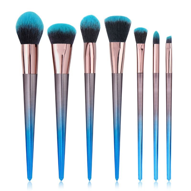 7Pcs Gradient Color Handle Makeup Brushes Set