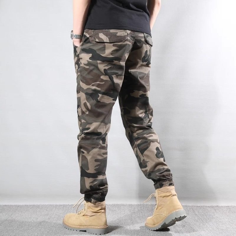 Men Fashion Casual Vintage Camouflage Plus Size Cargo Pants