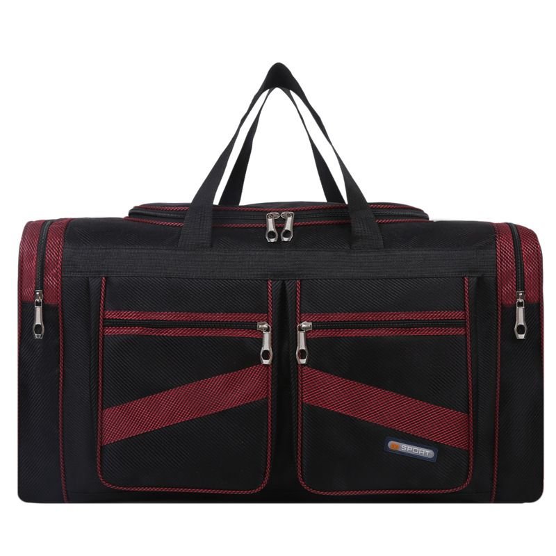 Men Casual Sports Basic Color-Block Foldable Large Capacity Duffle Bag