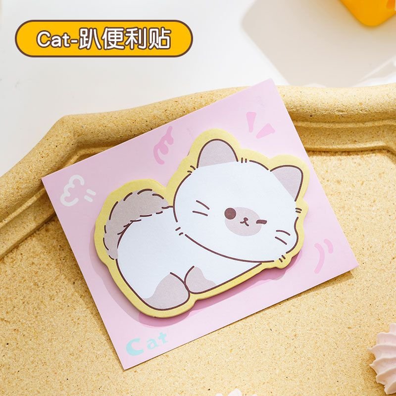 Cartoon Cute Piggy Kitten Notes Post-It Notes