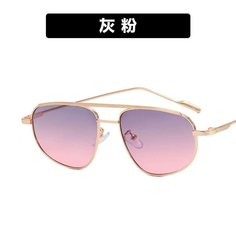 Simple Unisex Fashion Metal Double Beam Toad Sunglasses