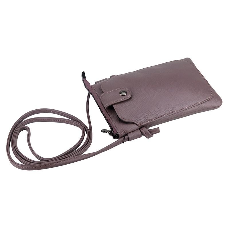 Women Fashion Solid Color Genuine Leather Mini Crossbody Bag