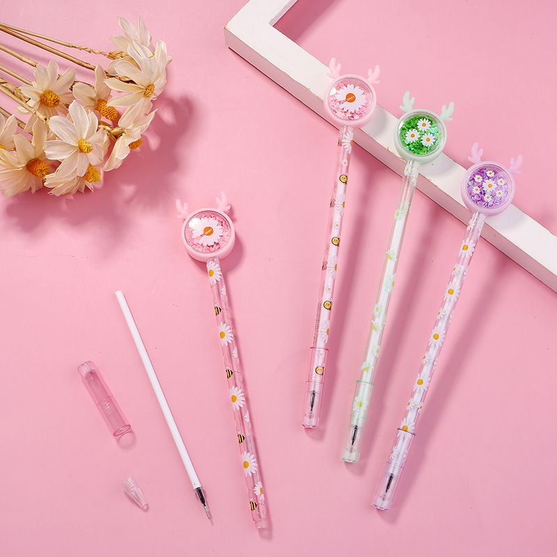 Cartoon Creative Cute Sequins Rabbit Ears Butterfly Gel Pen Student Stationery