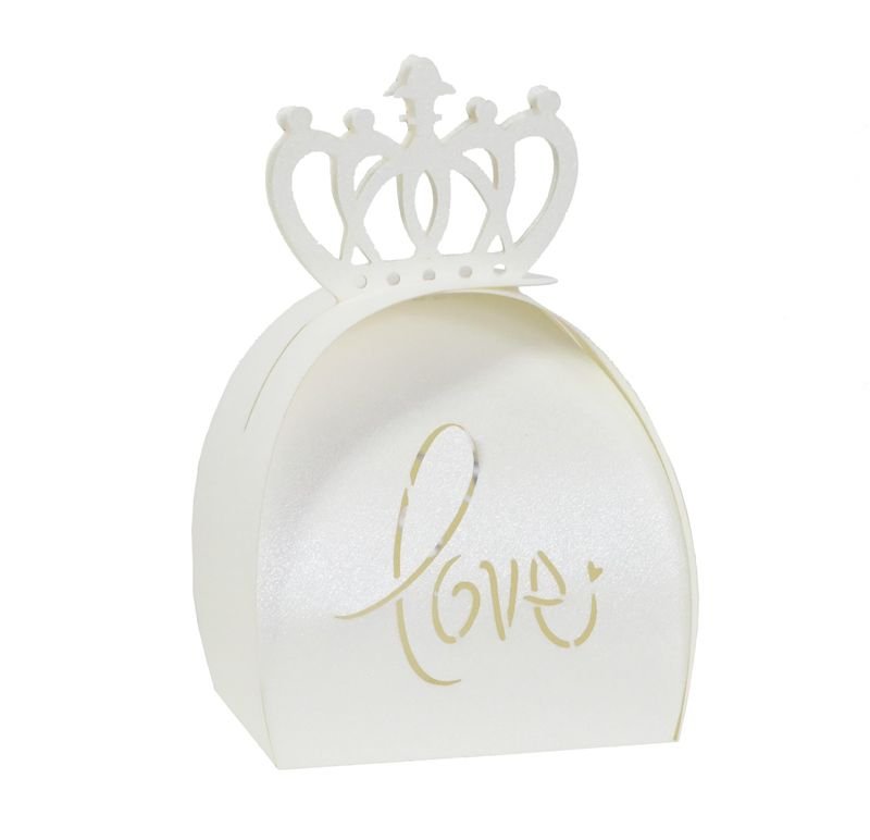 Simple Creative Hollow Letter Crown Wedding Candy Packaging Box