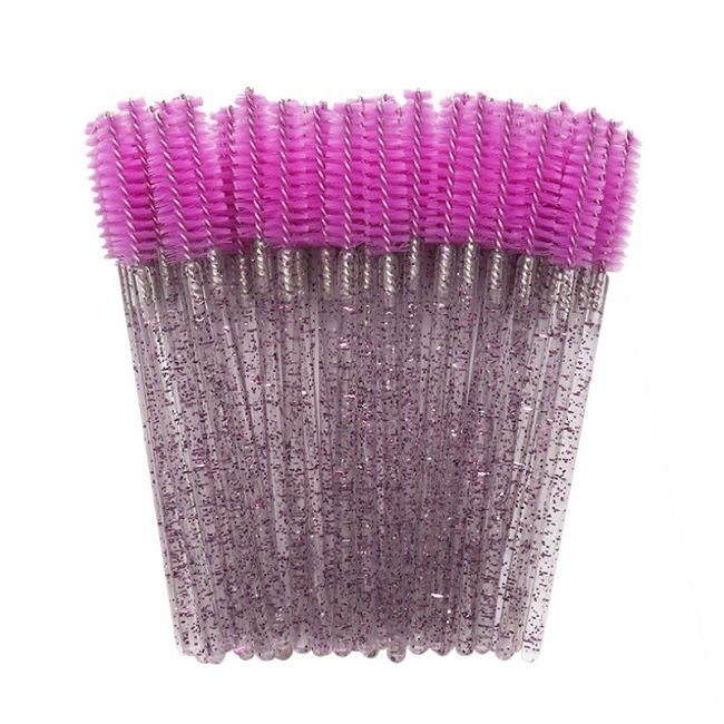 50Pcs Individual Disposable Mascara Applicator Comb Wand Lash Makeup Brushes Tools