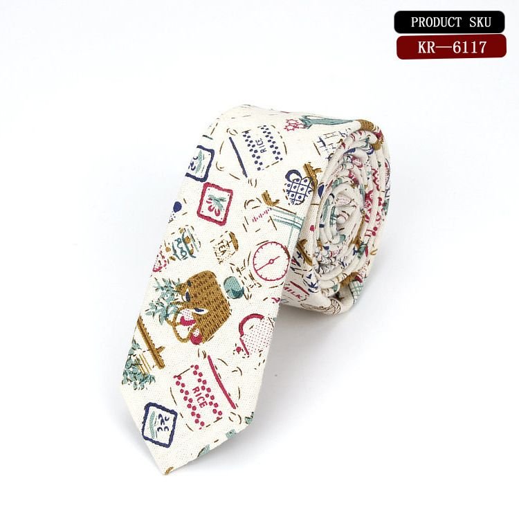 Men Classic Flower And Paisley Printed All-match Tie