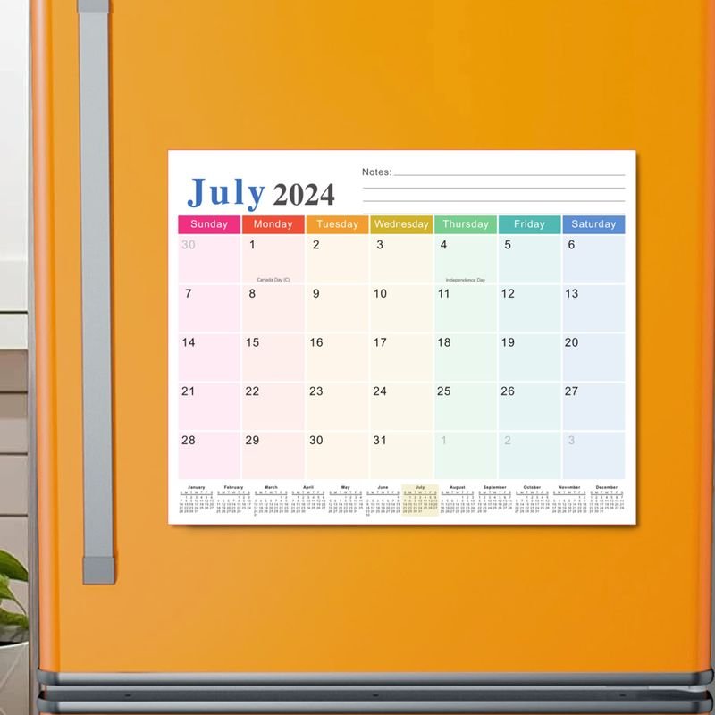 Refrigerator Magnet Calendar Daily Plan Clock-In Table