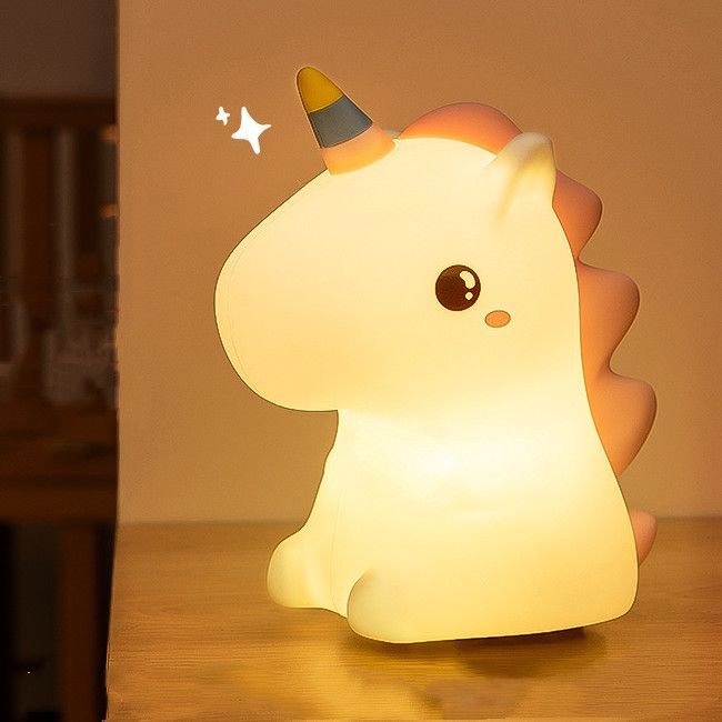 Cute Silicone USB Rechargeable Cartoon Animal Dinosaur Unicorn Night Light