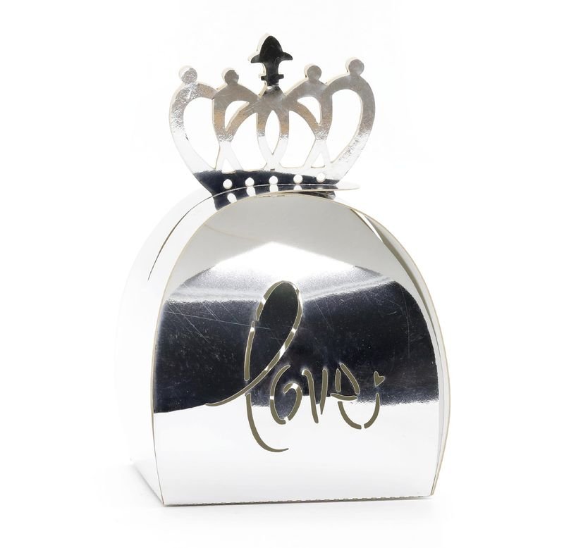 Simple Creative Hollow Letter Crown Wedding Candy Packaging Box