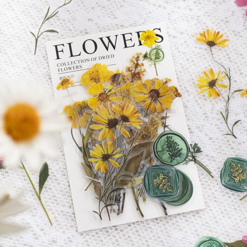 Simple Dried Flower Account Decoration Material Stickers