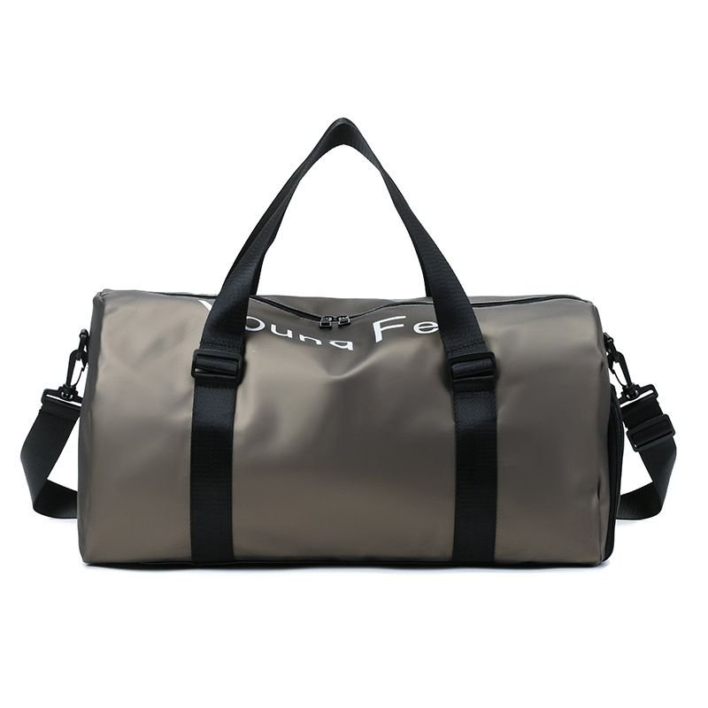 Men Leisure Sports Alphabet Large Capacity PU Duffle Bag