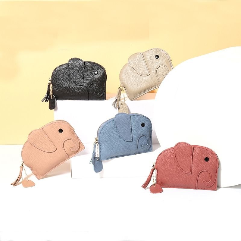 Elephant-shaped Cute Leather Coin Wallet