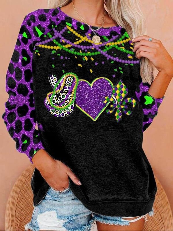 Mardi Gras Carnival Crewneck Sweatshirt