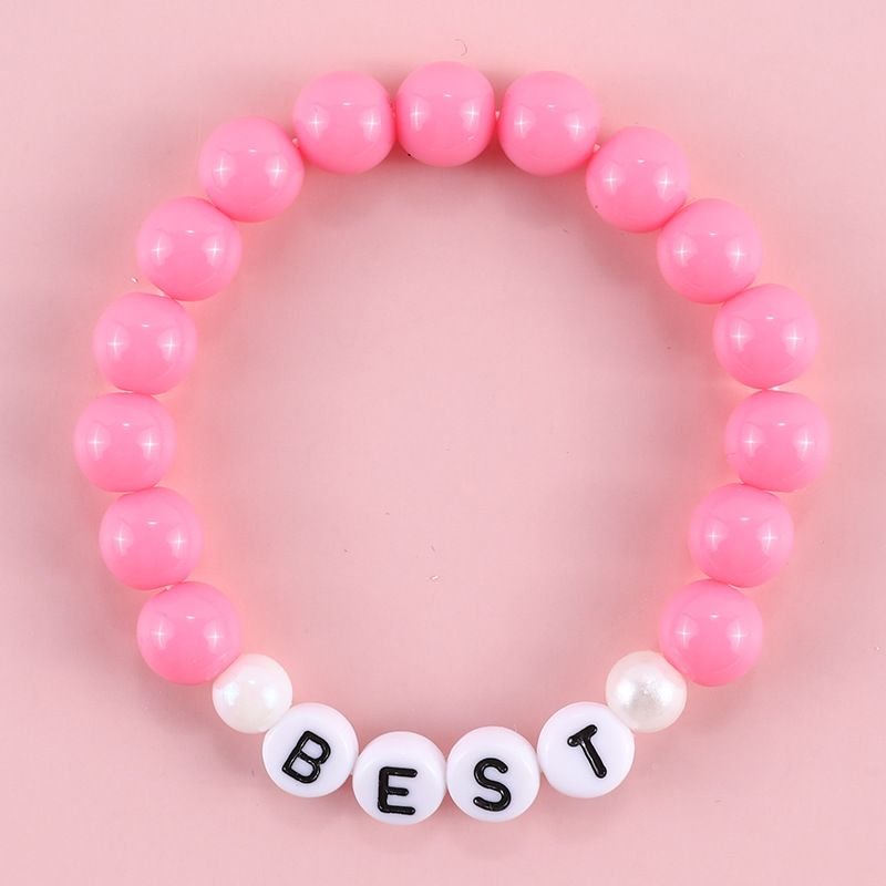 Kids Acrylic Bead Hand Beaded Letter Bead Bracelet Jewelry