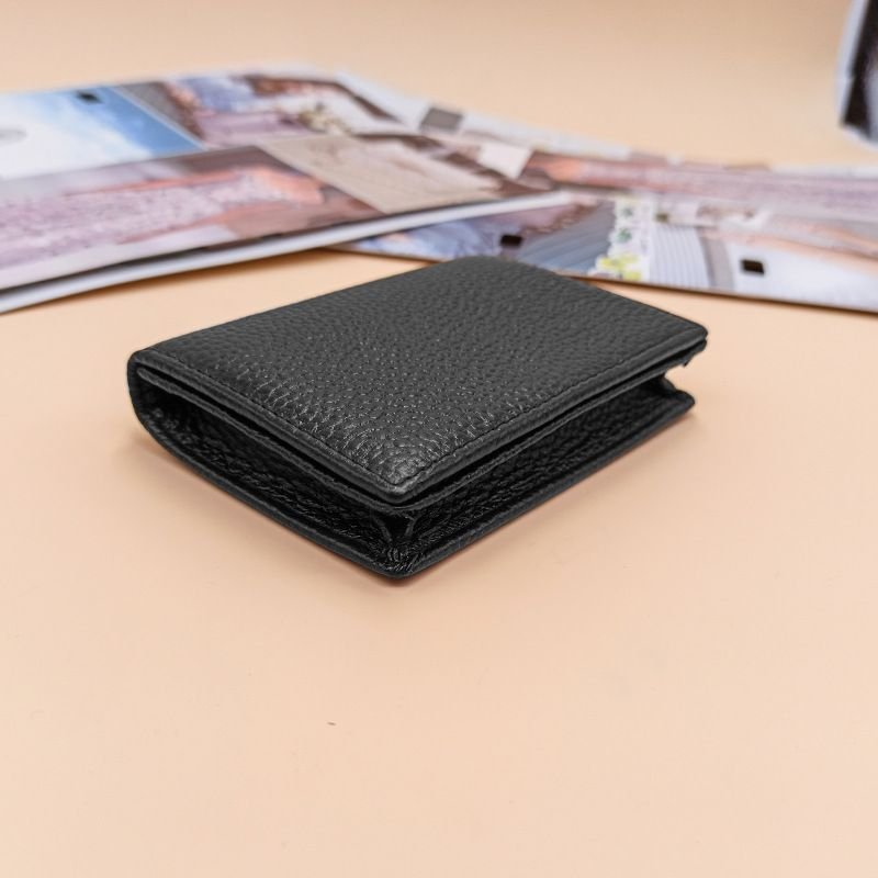 Multi-Card Creative Leather Card Holder Solid Color Wallet