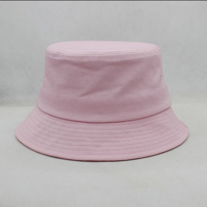 Cotton Custom Logo Embroidery Printing Diy Men Women Casual Solid Color Bucket Hat