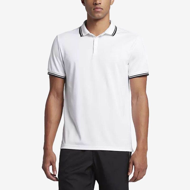 Men Fashion Casual Solid Color Short Sleeve Lapel Sport Polo Shirt