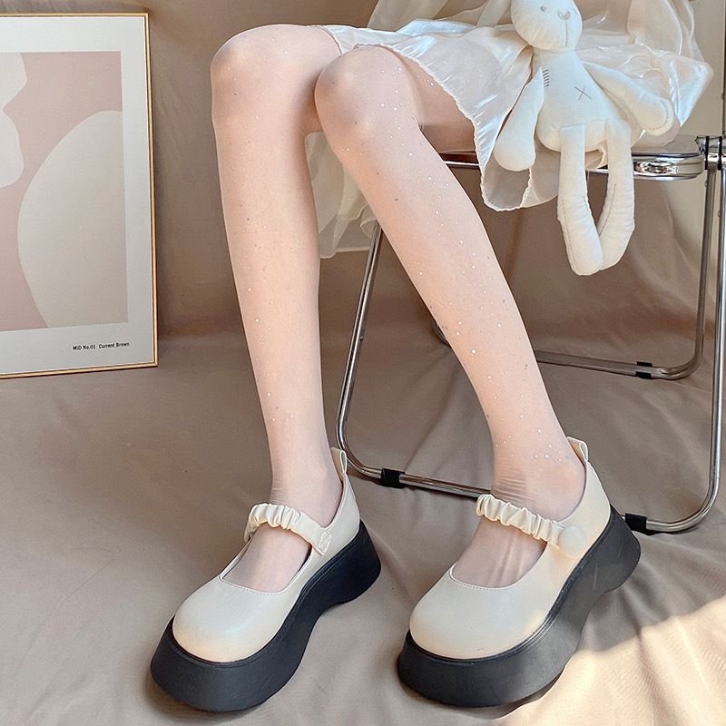 Women Fashion Sexy Black Bow Print Pantyhose