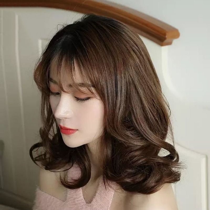 Women'S U Shape Half Head Cover Long Hair Seamless Big Wave Wig