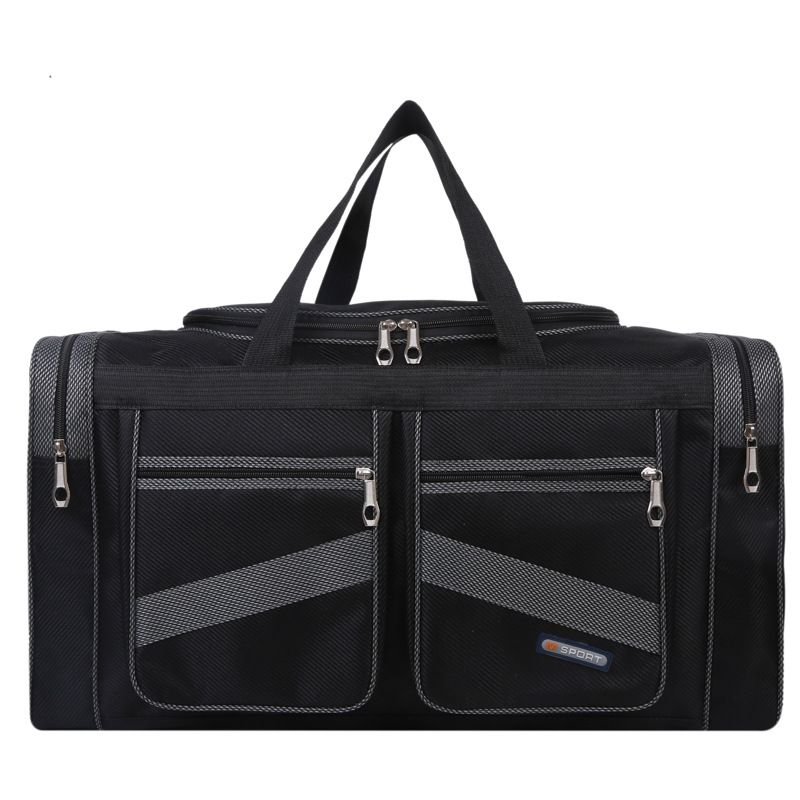 Men Casual Sports Basic Color-Block Foldable Large Capacity Duffle Bag