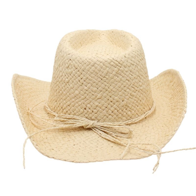 White Beach Knights Western Cowboy Straw Sunscreen Men And Women Custom Hat