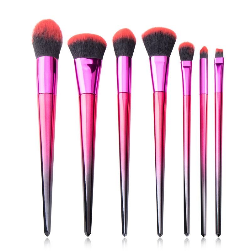 7Pcs Gradient Color Handle Makeup Brushes Set