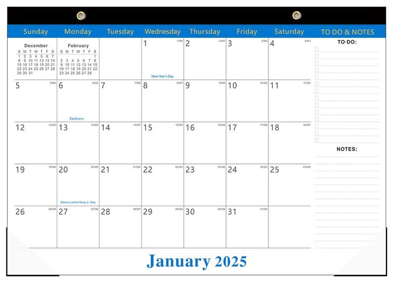 2025 Wall Calendar Transparent Corner Protecting Simple Desktop Planning