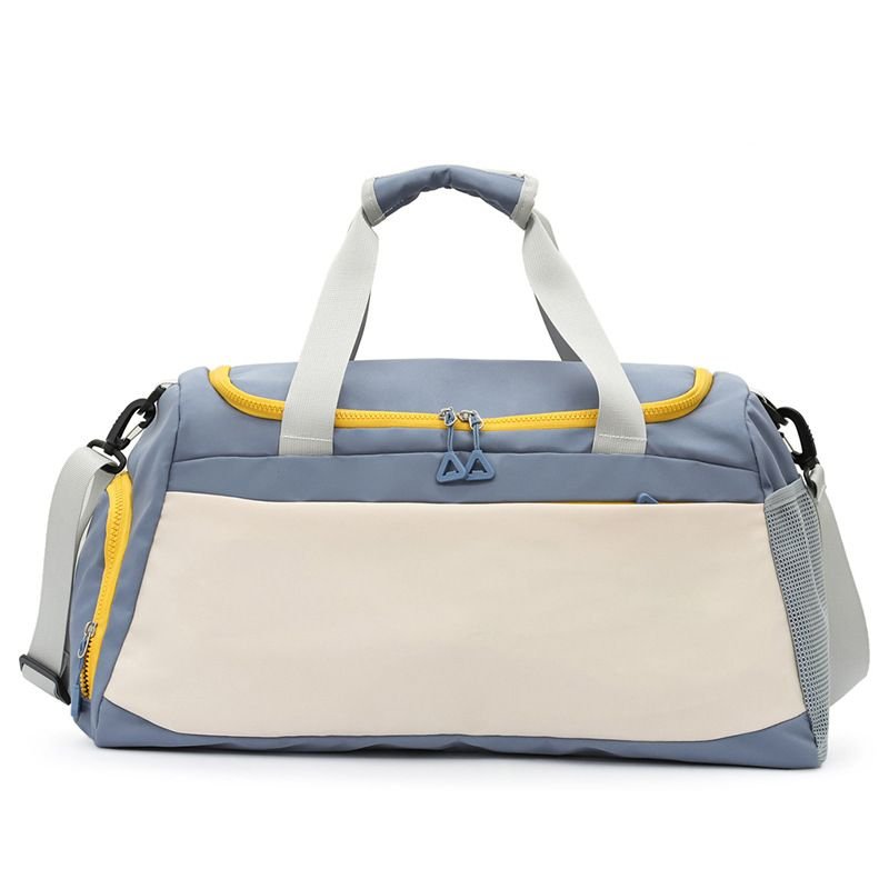 Men Leisure Sports Color Matching Dry And Wet Separation Oxford Duffle Bag