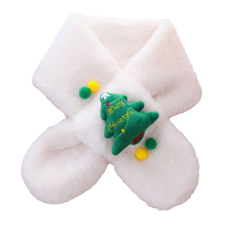 Kids Boys Girls Winter Casual Cute Christmas Cartoon Plush Scarf